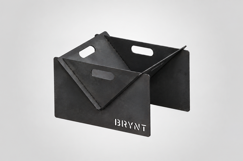 BRYNT Compact flat-pack fire pit in dark steel