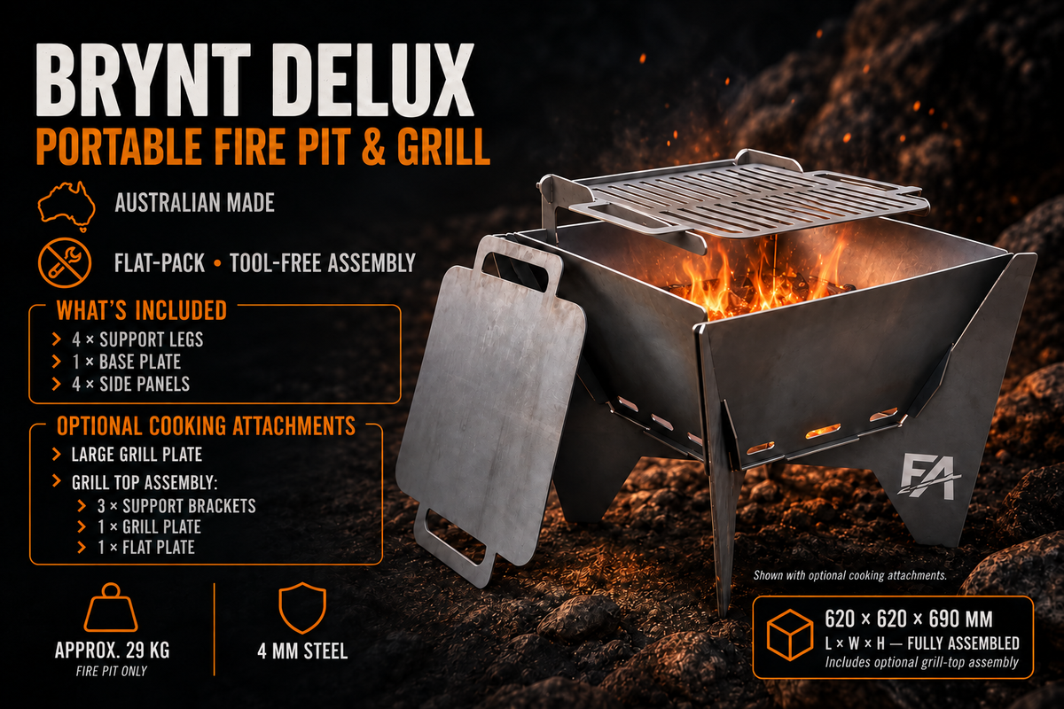 BRYNT Delux Portable Fire Pit & Grill