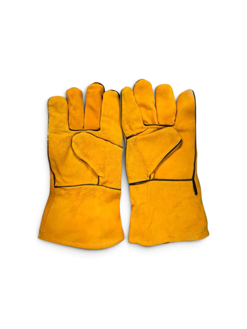 BRYNT yellow cowhide gloves, supplied as a pair